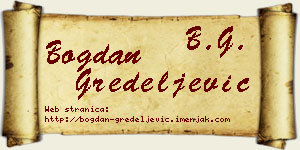 Bogdan Gredeljević vizit kartica